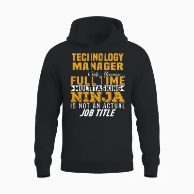 Technology Manager Unisex Hoodie - Black