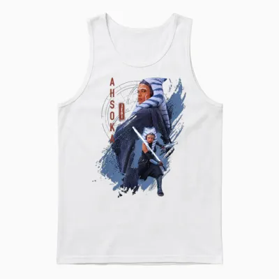 Star Wars Ahsoka Tano Jedi Ready Disney+ Unisex Tank Top - White