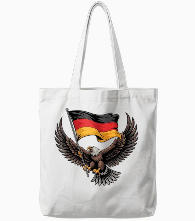 Deutscher Adler Mit Deutschland Flagge Deutsche Patrioten Tote Bags in White