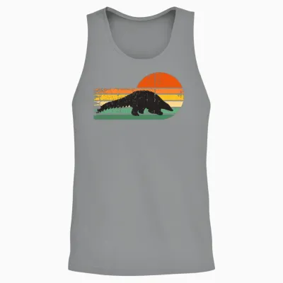 Pangolin Vintage Retro Style Unisex Tank Top - Sport Grey