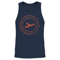 Travel Unisex Tank Top - Navy – 2