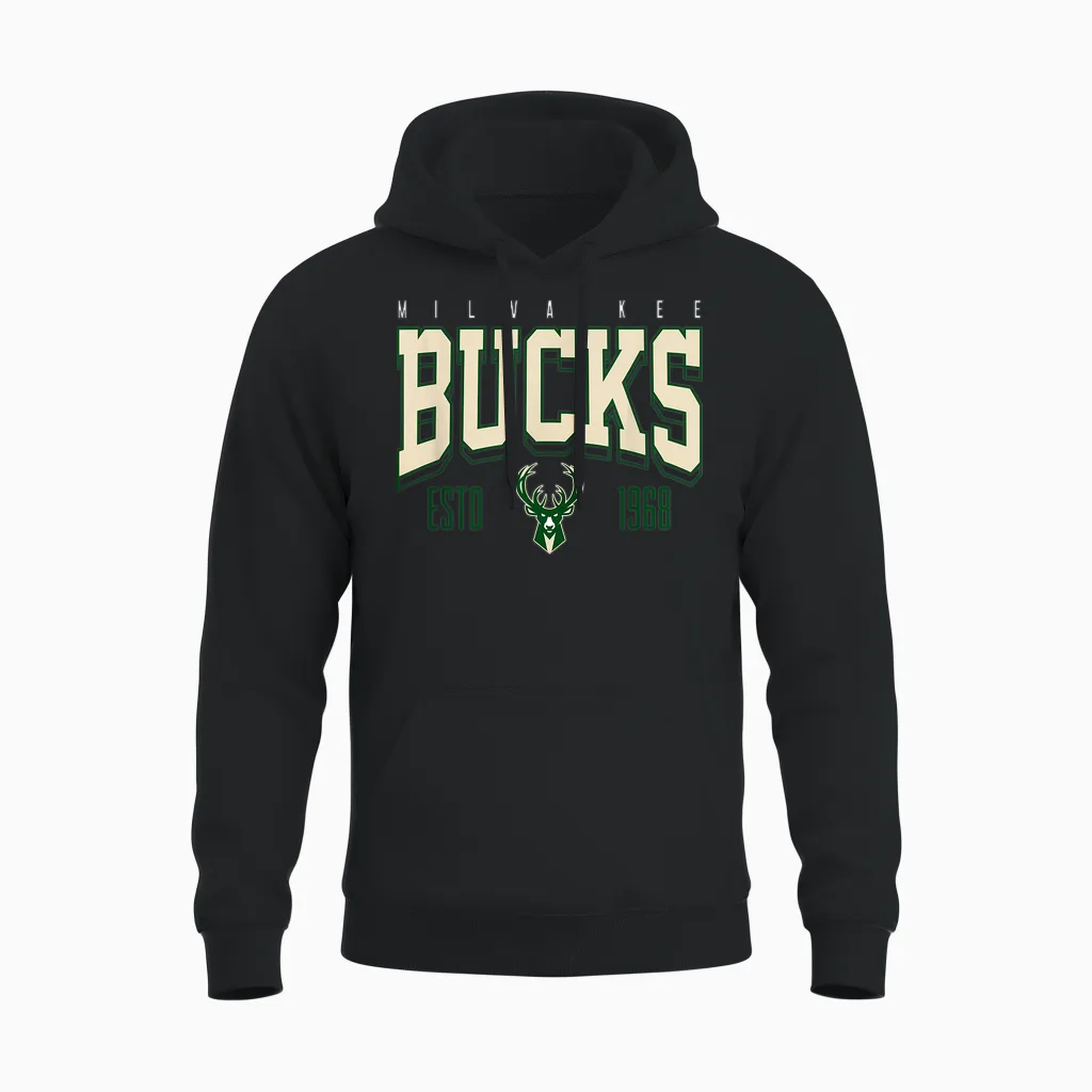 Offizieller Nba-Battle-Test Der Milwaukee Bucks Unisex Hoodie in Black