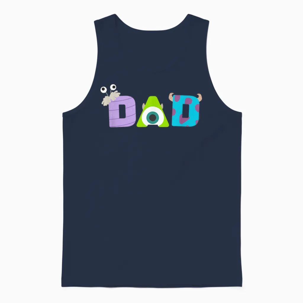 Disney and Pixar’s Monsters, Inc. Dad Father’s Day Birthday Unisex Tank Top in Navy