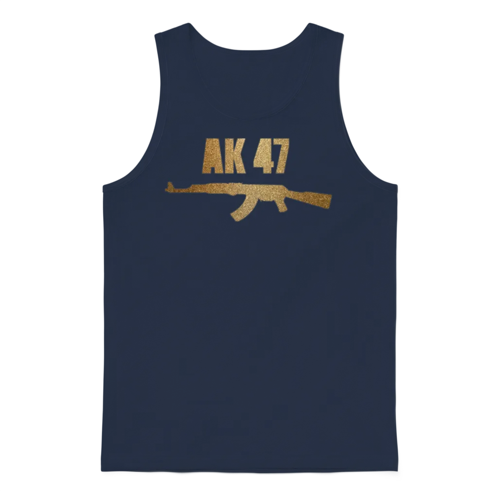 Ak 47 Unisex Tank Top - Navy