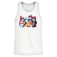 Cozy Winter Animals Unisex Tank Top - White – 2