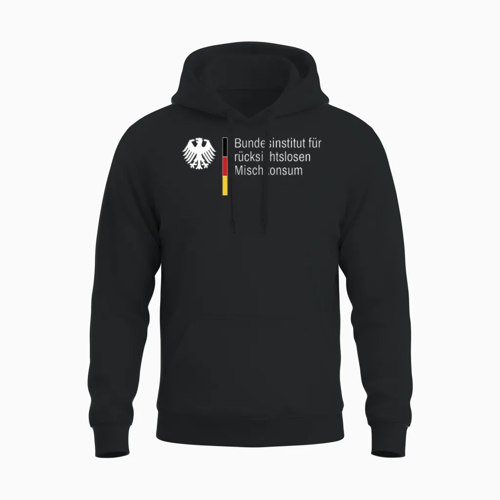 Bundesinstitut Für Rücksichtslosen Mischkonsum Unisex Hoodie in Black