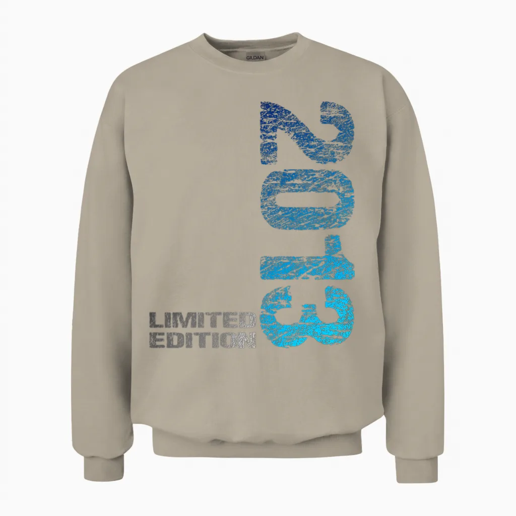 13. Geburtstag 2013 Limited Edition Junge Mädchen Unisex Sweatshirt in Sand