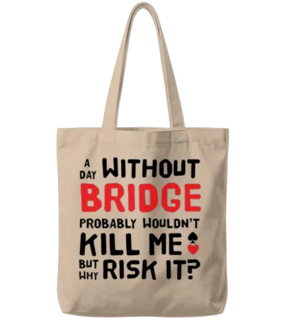 Contract Bridge Player Bidding Duplicate Card Game Tote Bags - Natural