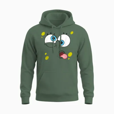 Sponge Bob - Squarepants Character Unisex Hoodie - Military Green