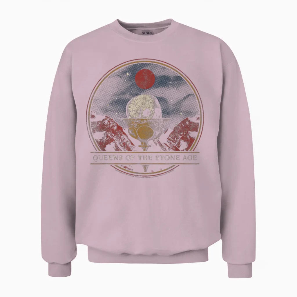 Queens of Stone Age Chalice Unisex Sweatshirt in Light Pink