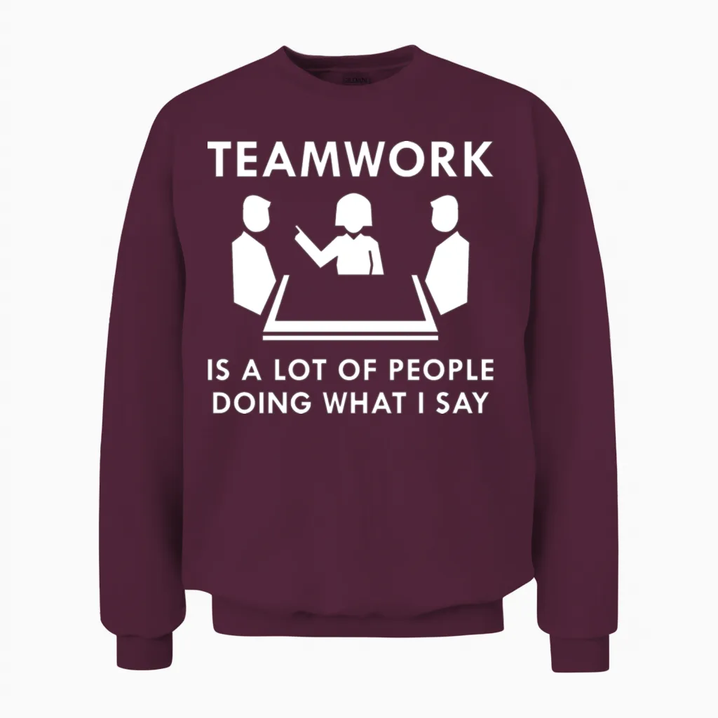 Teamwork Unisex Sweatshirt in Maroon