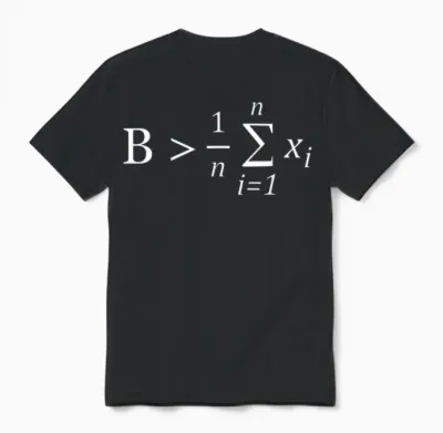 Be Greater Than Average Unisex T-Shirt - Black