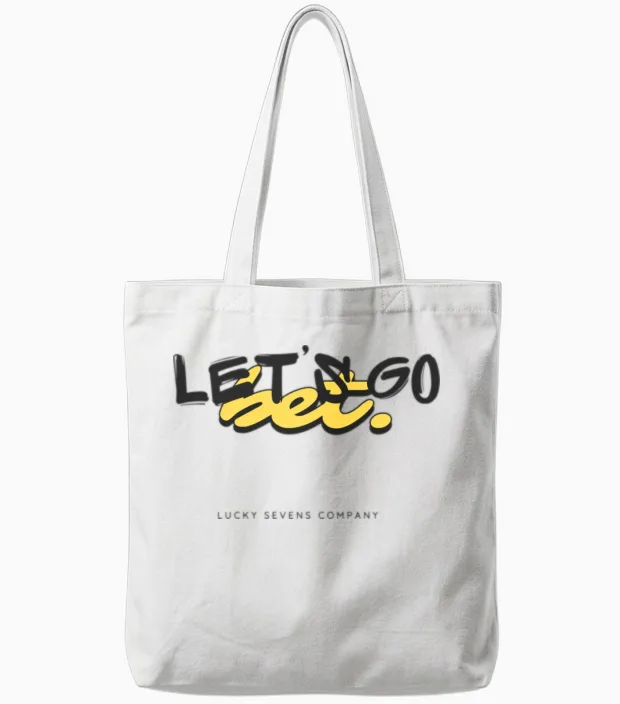 Let's Go Design - Bet Series Tote Bags in White