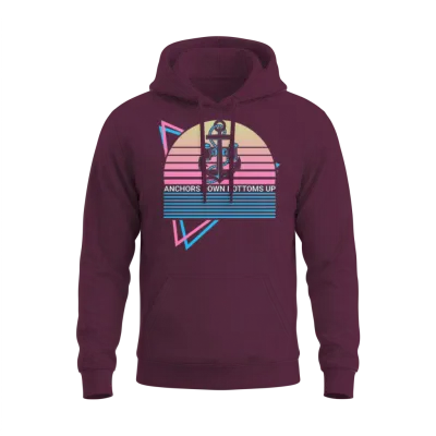 Funny Boating Retro Unisex Hoodie - Maroon
