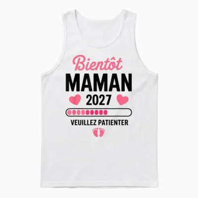 Future Maman 2027 Tee Shirt Femme Enceinte Unisex Tank Top - White