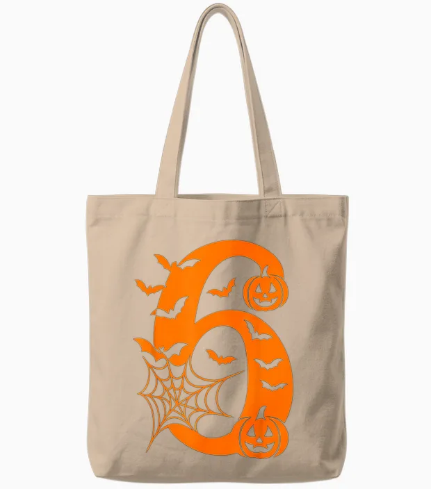 Number 6 Funny Meme Saying 6 7 Six Seven Halloween Costume Tote Bags in Natural