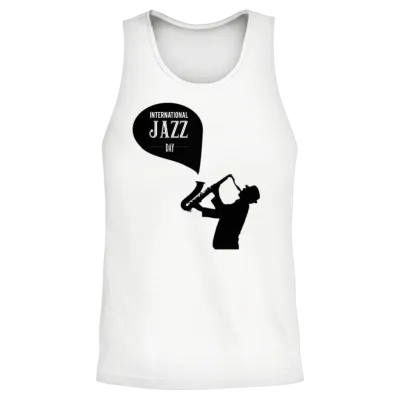 Jazz Music Improvisation Festival Unisex Tank Top - White