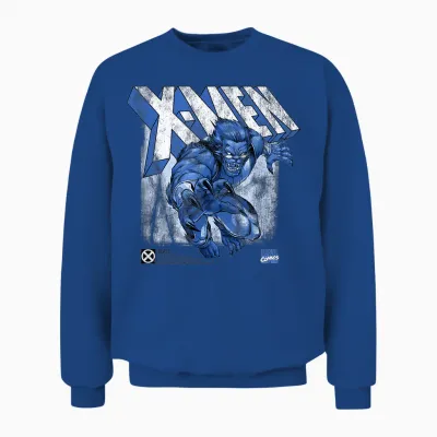 Marvel X-Men Beast T-Shirt, Grey, S Unisex Sweatshirt - Royal