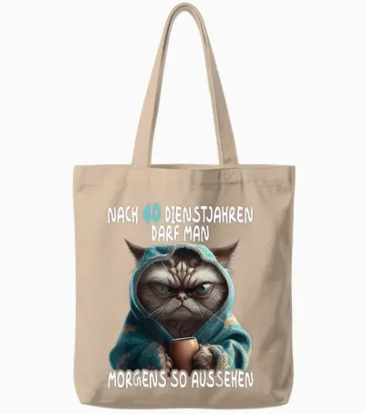 40 Jähriges Dienstjubiläum Jubiläum Firmenjubiläum 40 Jahre Tote Bags - Natural
