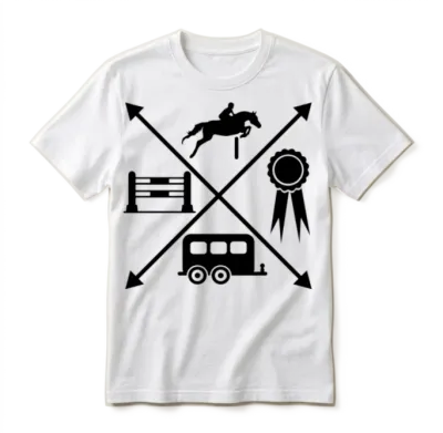 Horse Jumping Unisex T-Shirt - White