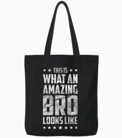 Funny Brother Tote Bags - Black