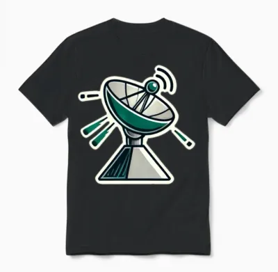 Satellite Dish Unisex T-Shirt - Black