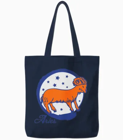 Aries Tote Bags - Navy