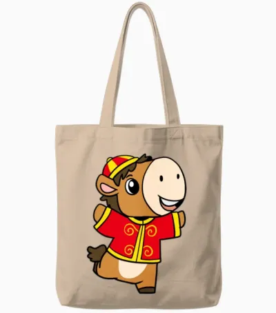 Horse Zodiac Tote Bags - Natural