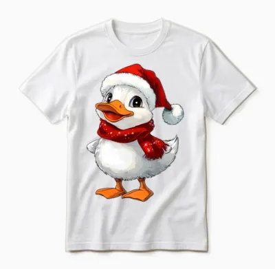 Christmas Duck Unisex T-Shirt - White