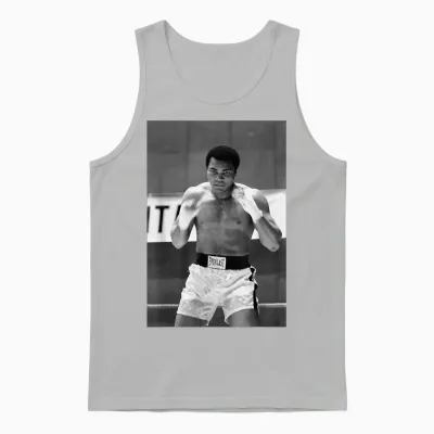 Muhammad Ali Training Deer Lake Leon Spinks Boxing Combat Unisex Tank Top - Ash