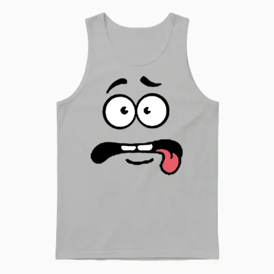 Funny Face Unisex Tank Top - Ash