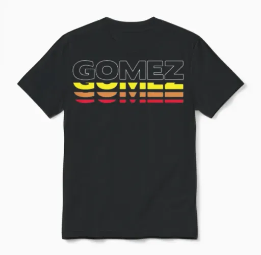 Gomez First Name Funny Vintage Sunset Gomez Unisex T-Shirt in Black