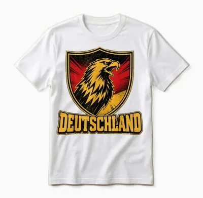 Deutschland Adler - Fan Design Schwarz Rot Gold Unisex T-Shirt - White