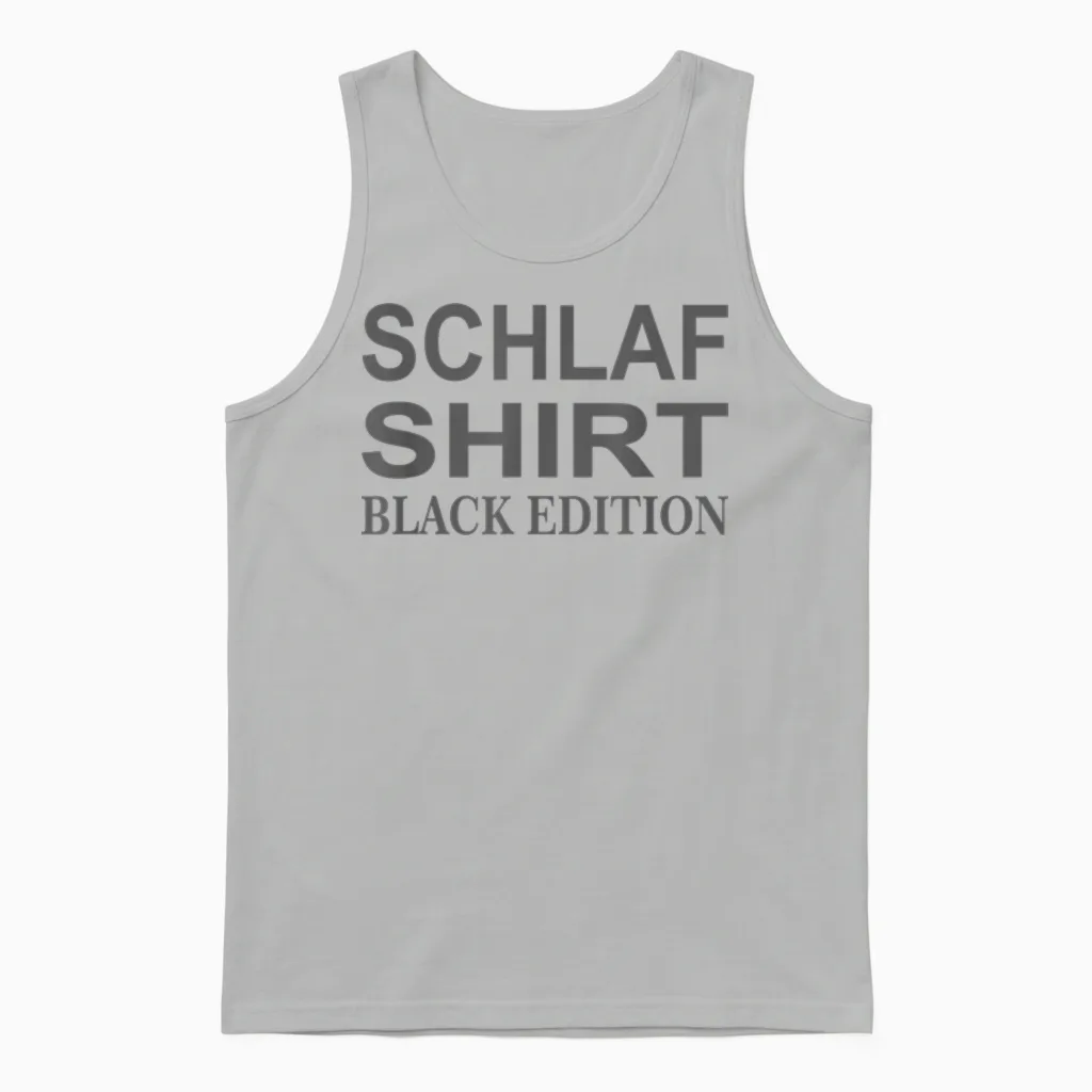 Official Sleep Shirt Black Edition T-Shirt, Black Unisex Tank Top in Ash
