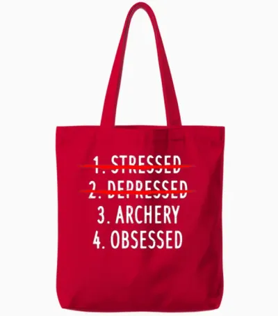 Archery Funny Tote Bags - Red