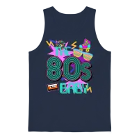 Retro 1980 80s Unisex Tank Top - Navy – 1