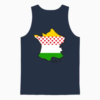 Le Tour '18 by Bob Roll Unisex Tank Top - Navy