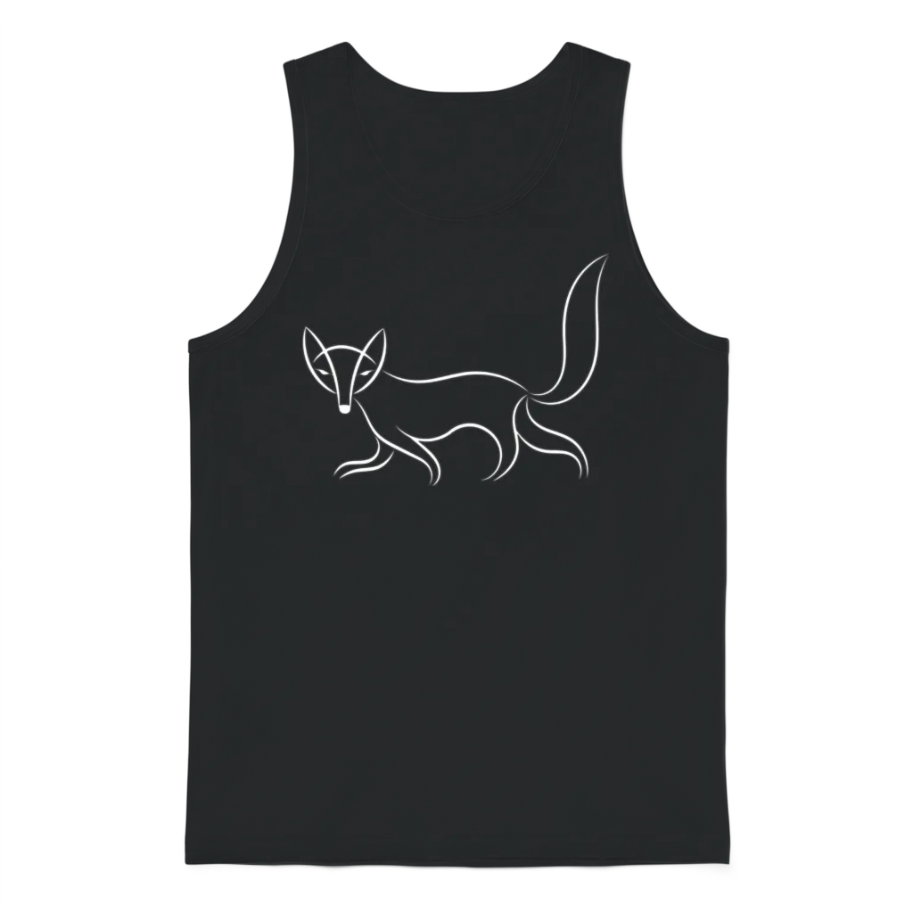 Fox Wildlife Unisex Tank Top - Black