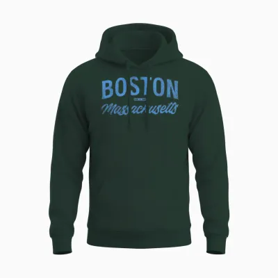 Retro Boston Usa Unisex Hoodie - Forest