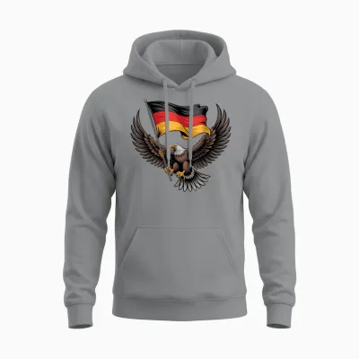 Deutscher Adler Mit Deutschland Flagge Deutsche Patrioten Unisex Hoodie - Sport Grey