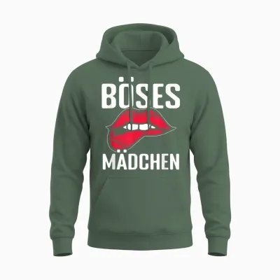 Gothic Sarkasmus Unartig Zicke Prizessin Böses Mädchen Unisex Hoodie - Military Green