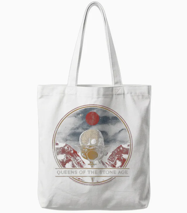 Queens of Stone Age Chalice Tote Bags in White