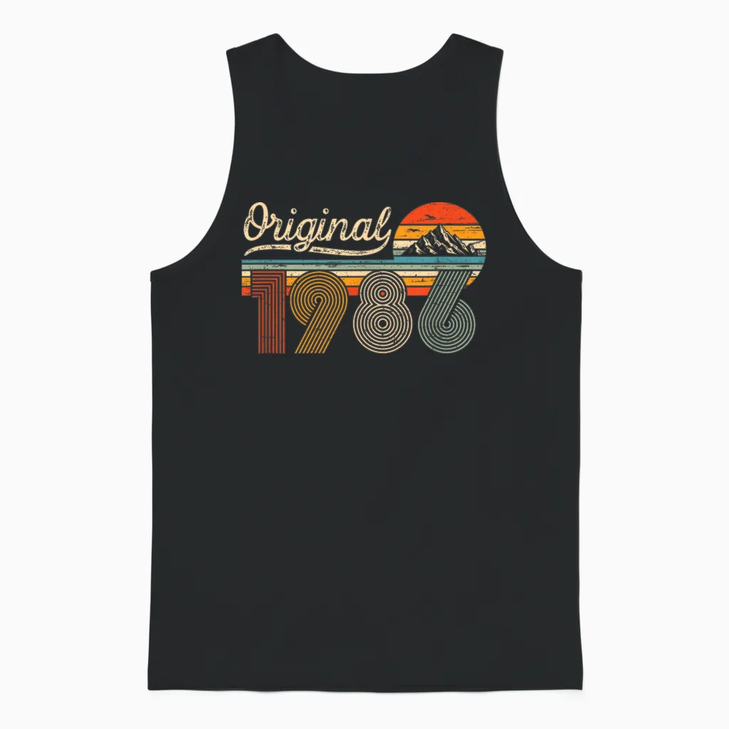 Original 1986 Jahrgang Vintage 40 Jahre Geburtstag Mann Frau Unisex Tank Top in Black