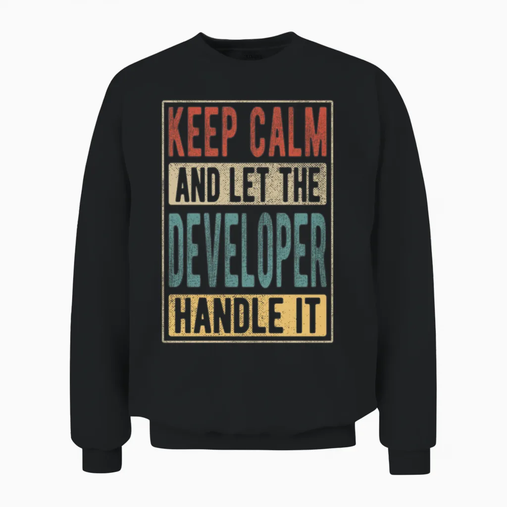 Developer Retro Gift Programmers & It Gift Unisex Sweatshirt in Black