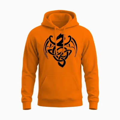 Celtic Dragon 2 Unisex Hoodie - Safety Orange