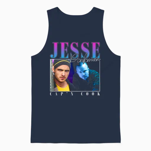 Breaking Bad Jesse Cap'n Cook 90's Throwback Tv Show Unisex Tank Top in Navy