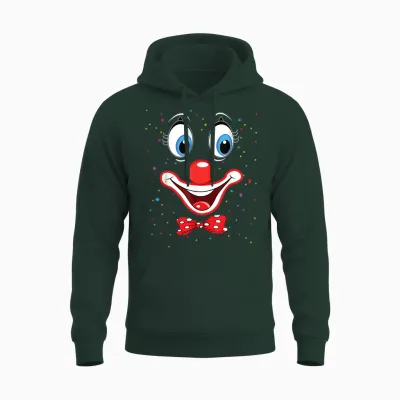 Clown Karneval Kostüm Clownskostüm Clowns Fancy Dress Unisex Hoodie - Forest