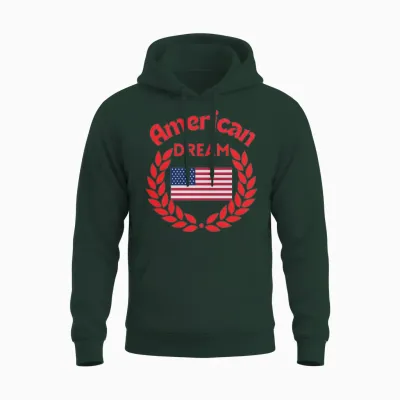 American Dream Usa Flag Original True Unisex Hoodie - Forest