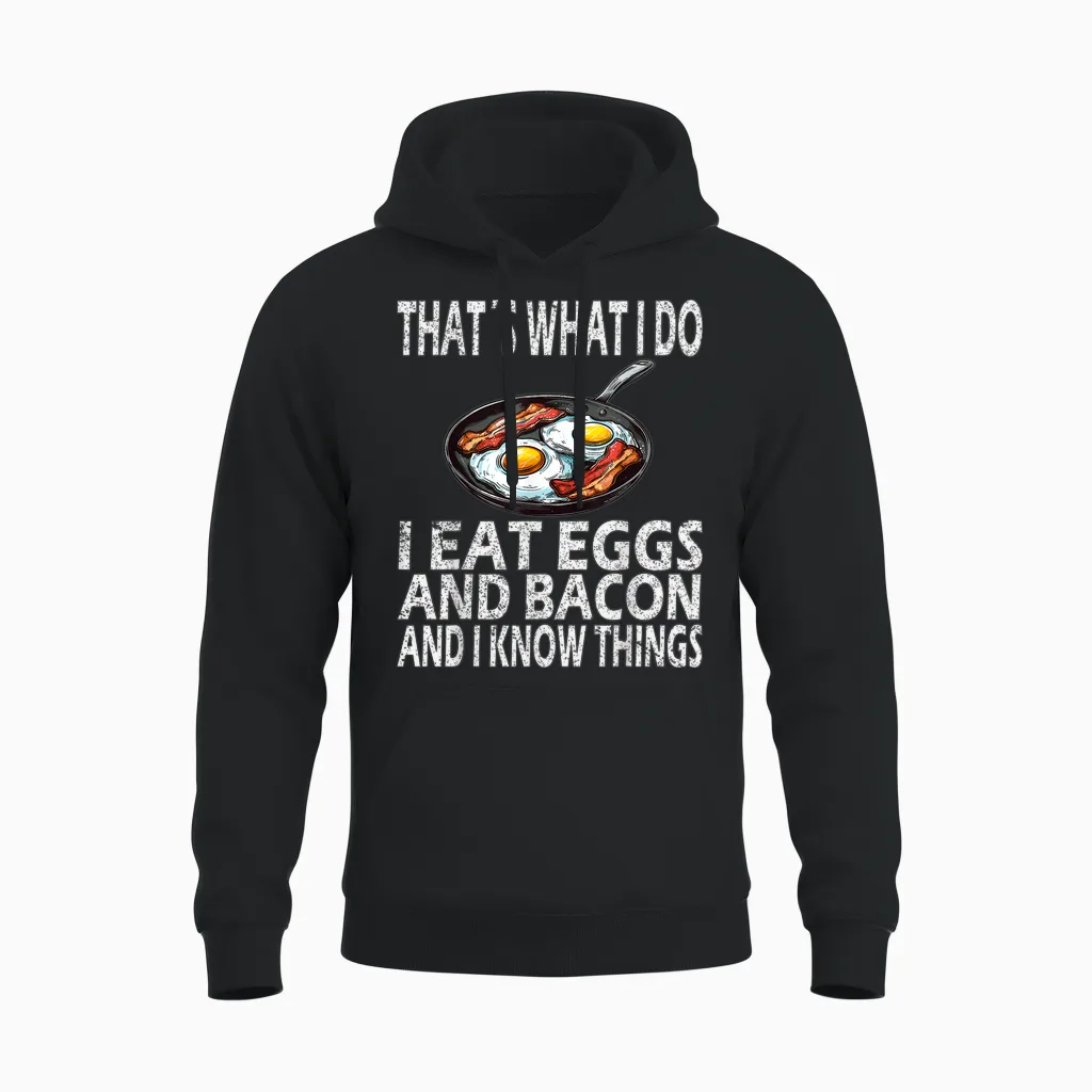C'est Ce Que Je Fais Je Mange Des œufs Et Du Bacon, Du Bacon Et Des œufs Unisex Hoodie in Black