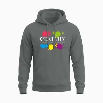 Creativity Is Intelligence Having Fun Unisex Hoodie - Graphite Heather